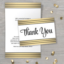 Elegante zwarte script & klassieke gouden strepen 
