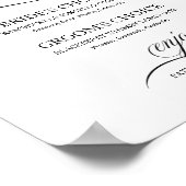 Elegante Zwarte Script Onderschrift Dranken Poster (Hoek)