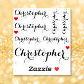 Elegante zwarte scriptnaam Stijlvol aangepast gesn Sticker