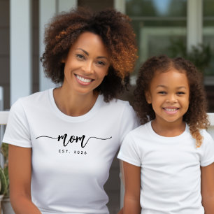 Elegante Zwarte Scripttypografie Vastgestelde Moed T-shirt