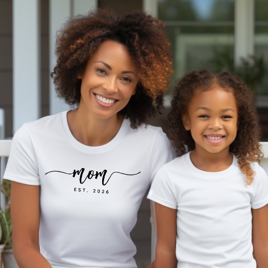 Elegante Zwarte Scripttypografie Vastgestelde Moed T-shirt