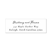 Elegante Zwarte Serif Rubberen Stempel (Design)