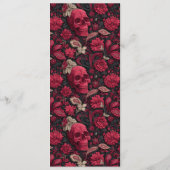 Elegante Zwarte Serif Trouwmenu Menu (Achterkant)