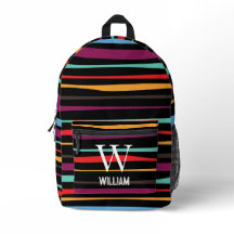Elegante zwarte sinaasgestreepte monogram script n