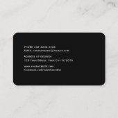 Elegante zwarte sjabloon visitekaartje (Achterkant)