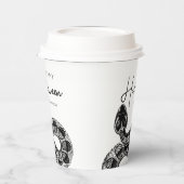 Elegante zwarte slang Halloween Papieren Bekers (Links)