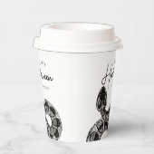 Elegante zwarte slang Halloween Papieren Bekers (Rechts)