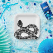 Elegante zwarte slang Halloween Papieren Bordje (Feest)