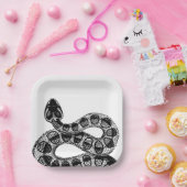 Elegante zwarte slang Halloween Papieren Bordje (Feest)