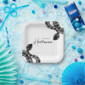 Elegante zwarte slang Halloween Papieren Bordje (Feest)