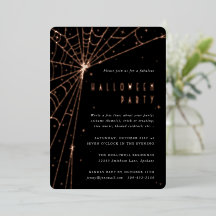 Elegante Zwarte Spinnenweb Halloween Feest