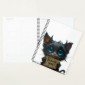 Elegante zwarte spiraalIk hou van je Planner (Display)