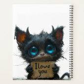 Elegante zwarte spiraalIk hou van je Planner (Achterkant)