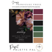 Elegante Zwarte Stemming Bloem All In One Kaart