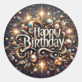 Elegante zwarte Sticker (Voorkant)