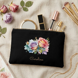 Elegante Zwarte Stijlvolle Bloemrijke Boho Schatti Etui