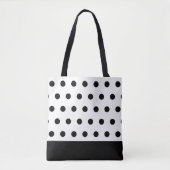 Elegante zwarte stippen tote bag (Voorkant)