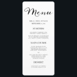 Elegante zwarte strepen bruiloft menu<br><div class="desc">Stijlvol,  stijlvol,  modern - perfect!</div>