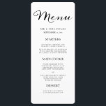 Elegante zwarte strepen bruiloft menu<br><div class="desc">Stijlvol,  stijlvol,  modern - perfect!</div>
