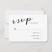 Elegante zwarte strepen bruiloft RSVP (Voorkant)