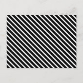 Elegante zwarte strepen Kerstbal Briefkaart (Achterkant)