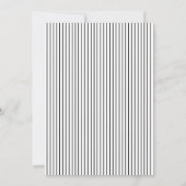 Elegante Zwarte Strik Bruidsbruiloft Kaart (Achterkant)