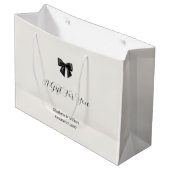 Elegante zwarte strik bruiloft cadeautas grote cad (Voorkant Gekanteld)