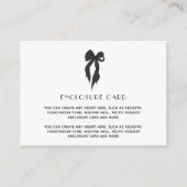 Elegante zwarte strik die het knoop Vrijgezellenfe Informatiekaartje (Voorkant)