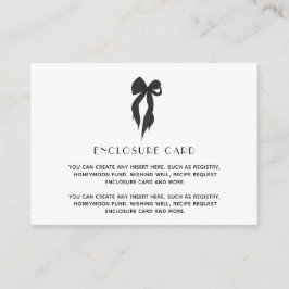 Elegante zwarte strik die het knoop Vrijgezellenfe Informatiekaartje