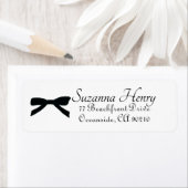 Elegante Zwarte Strik Klasse Handschrift Etiket (Insitu)