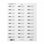 Elegante Zwarte Strik Klasse Handschrift Etiket (Full Sheet)