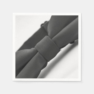 Elegante Zwarte Strik Papieren Servet