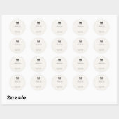 Elegante Zwarte Strik Trouw Trouw Sticker (Vel)