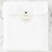 Elegante Zwarte Strik Trouw Trouw Sticker (Tas)