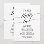 Elegante zwarte tafel nummer 32 zitplaatskaart kaart (Voorkant / Achterkant)