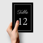 Elegante Zwarte Trouwdag Kaart