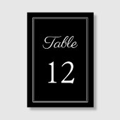 Elegante Zwarte Trouwdag Kaart