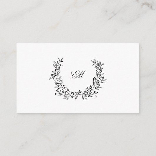 Elegante Zwarte Trouwwebsite Details Informatiekaartje (Achterkant)