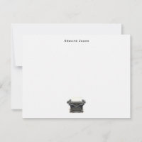 Elegante zwarte  typemachine plat