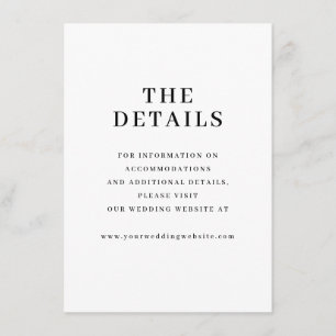 Elegante Zwarte Typografie Informatiekaartje