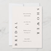 Elegante zwarte typografie QR-code bruidsfeest Kaart (Voorkant)