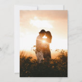 Elegante Zwarte Typografie Save The Date (Achterkant)