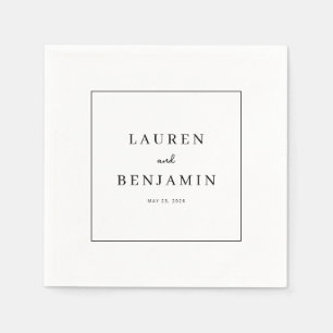 Elegante Zwarte Typografie Servet