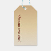 Elegante zwarte typografie Vrolijk kerstfeest Cadeaulabel (Achterkant)