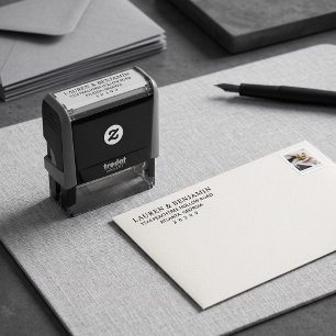 Elegante Zwarte Typografie Zelfinktende Stempel