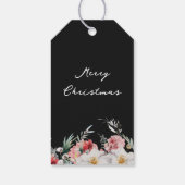 Elegante zwarte vakantie cadeau Labels Cadeaulabel (Achterkant)