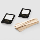 Elegante zwarte veilingpeddel handwaaier (Niet-gemonteerd)