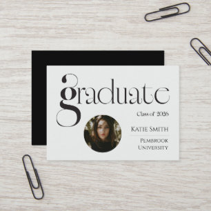 Elegante zwarte vetgedrukte typografie visitekaartje