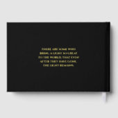 Elegante zwarte viering van het leven Foto Memoria Gastenboek (Achterkant)