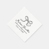 Elegante Zwarte Vintage Strik Afstuderen Servet (Hoek)